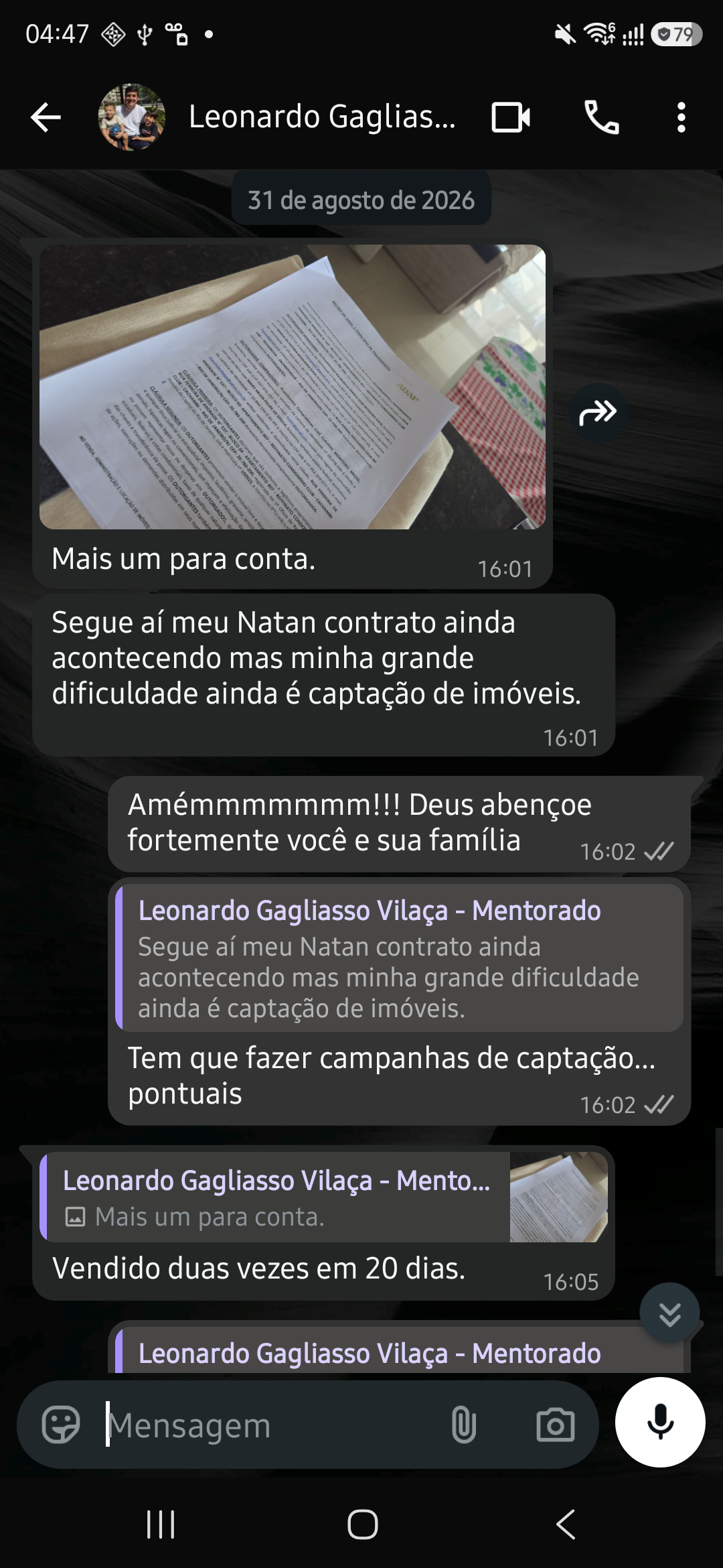 Conversa de Leonardo Gagliasso sobre seu resultado